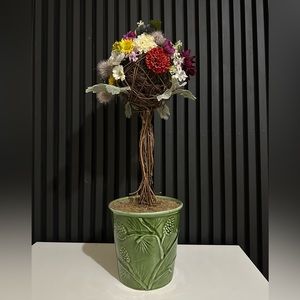 Multicolor Floral Ball Topiary Tree